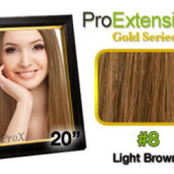 Pro  Great True Human Hair Extensions #8 Light Brown Pro Cute 14 inch  