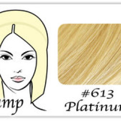 Pro  Great True Human  Hair Extensions #613 Platinum Blonde Pro Pump - Tease With Ease 