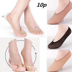 1 Pair Women Invisible Footsies Shoe Liner Trainer Ballerina Boat Socks Ladies Thin Sock Slippers Candy Color One Size