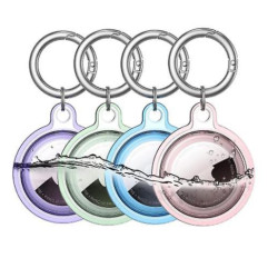 4 Pack Waterproof Apple Airtag Keychain, Airtag Case(4 Colors)